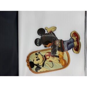 DISNEY MICKEY MOUSE 60TH ANNIVERSARY WORLD TOUR WALL Hanging Leather Jacket